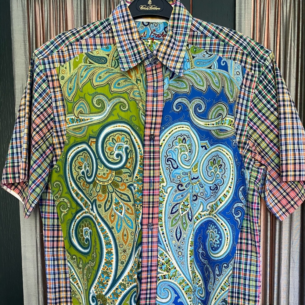 Robert Graham Short Sleeve Plaid/Paisley Shirt